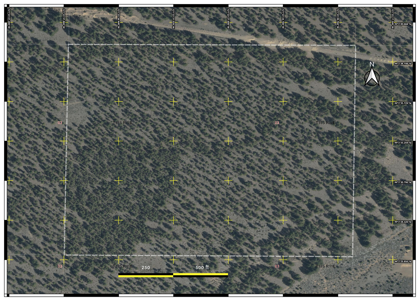 Study area requested by the COCC forestry department. Made in QGIS